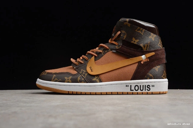 Rep AQ0818-158 Off-Louis Air OW 1 AJ1 x Jordan 0812